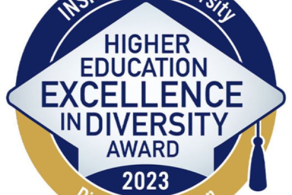 Logo reading Insight into Diversity; Higher Education Excellence in Diversity Award 2023; Diversity Champion